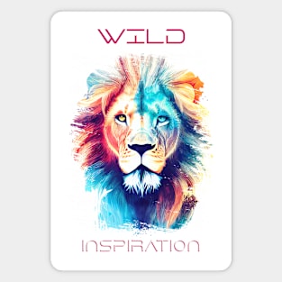 Lion Wild Nature Animal Colors Art Painting Magnet